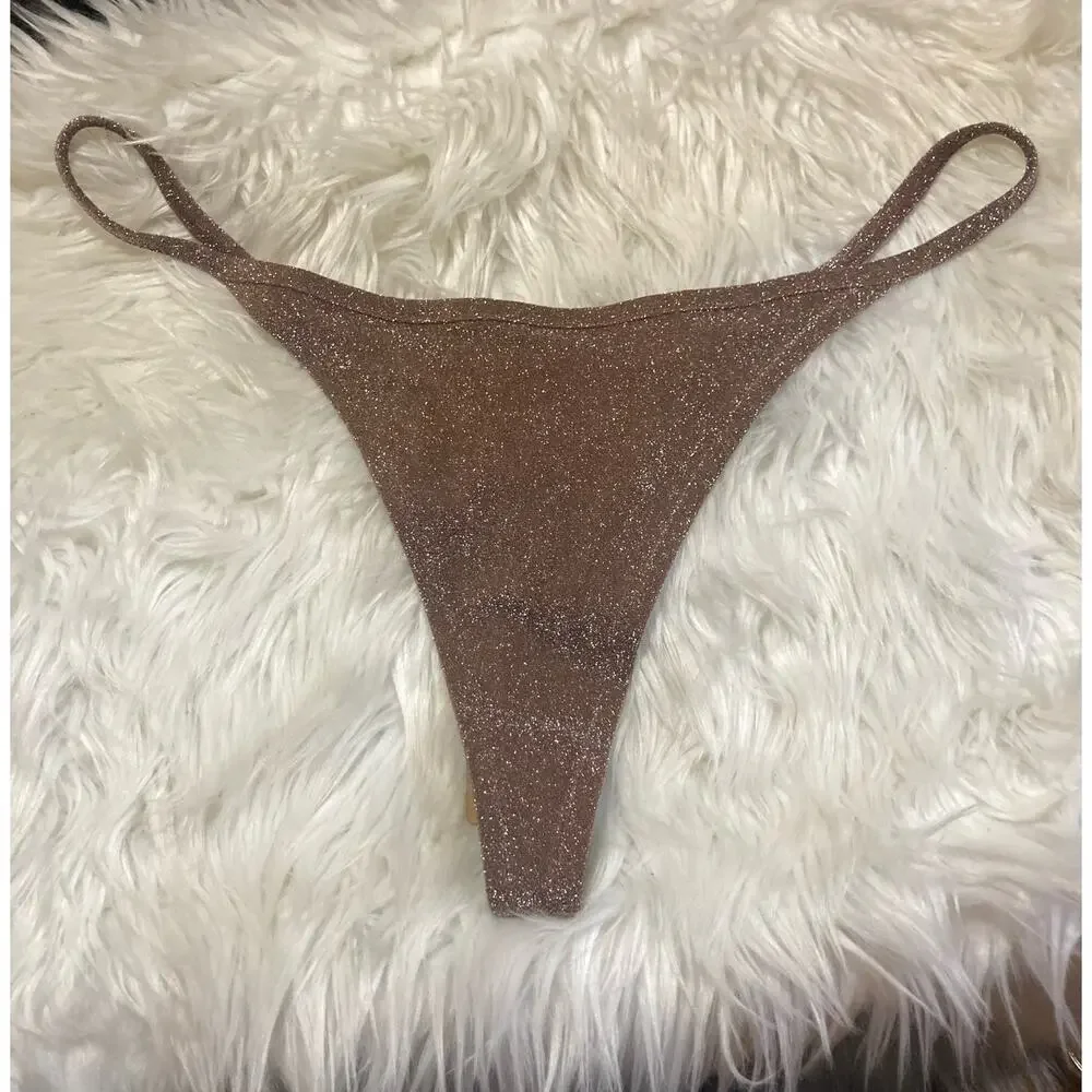 Skims size 3X bikini bottoms thong swim jasper glitter shimmer SW-THG-0112 NWT